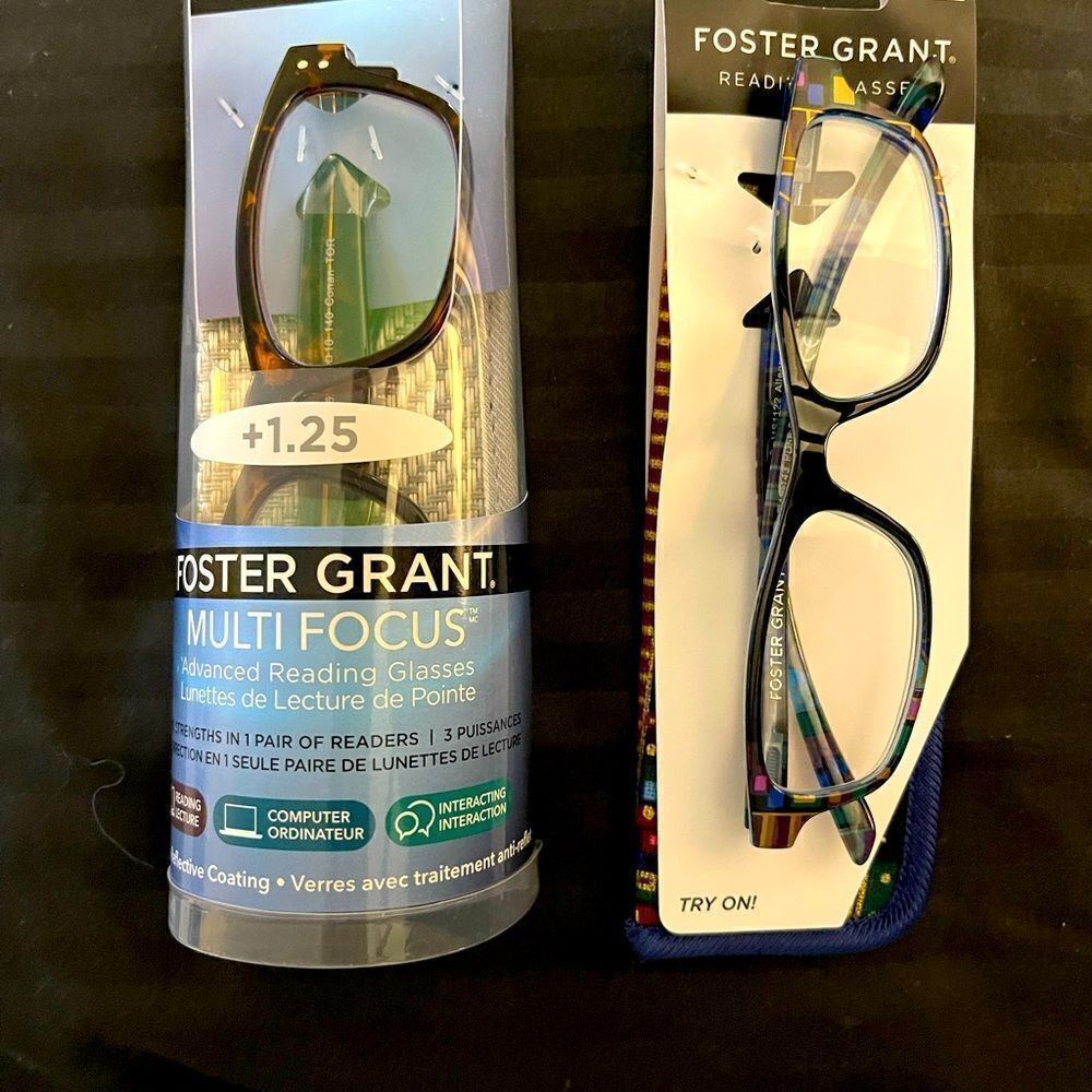 2 Gorgeous +1.25 FOSTER GRANT Reading glasses NWT 🩷